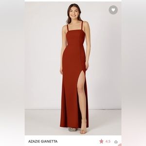 Azazie Gianetta, Size: 4, Color: Rust, Bridesmaid Dress